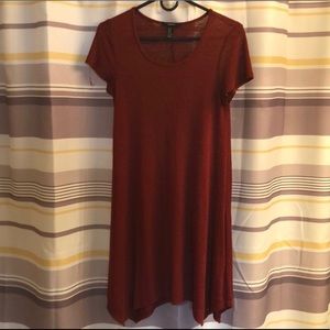 Orange burnt shift dress